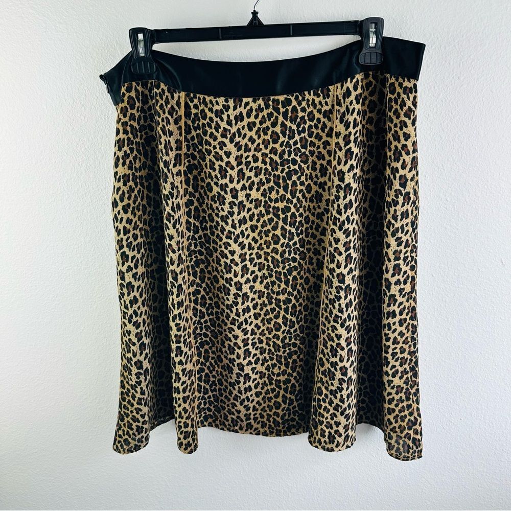 Requirements Leopard Print Skirt Size 1X